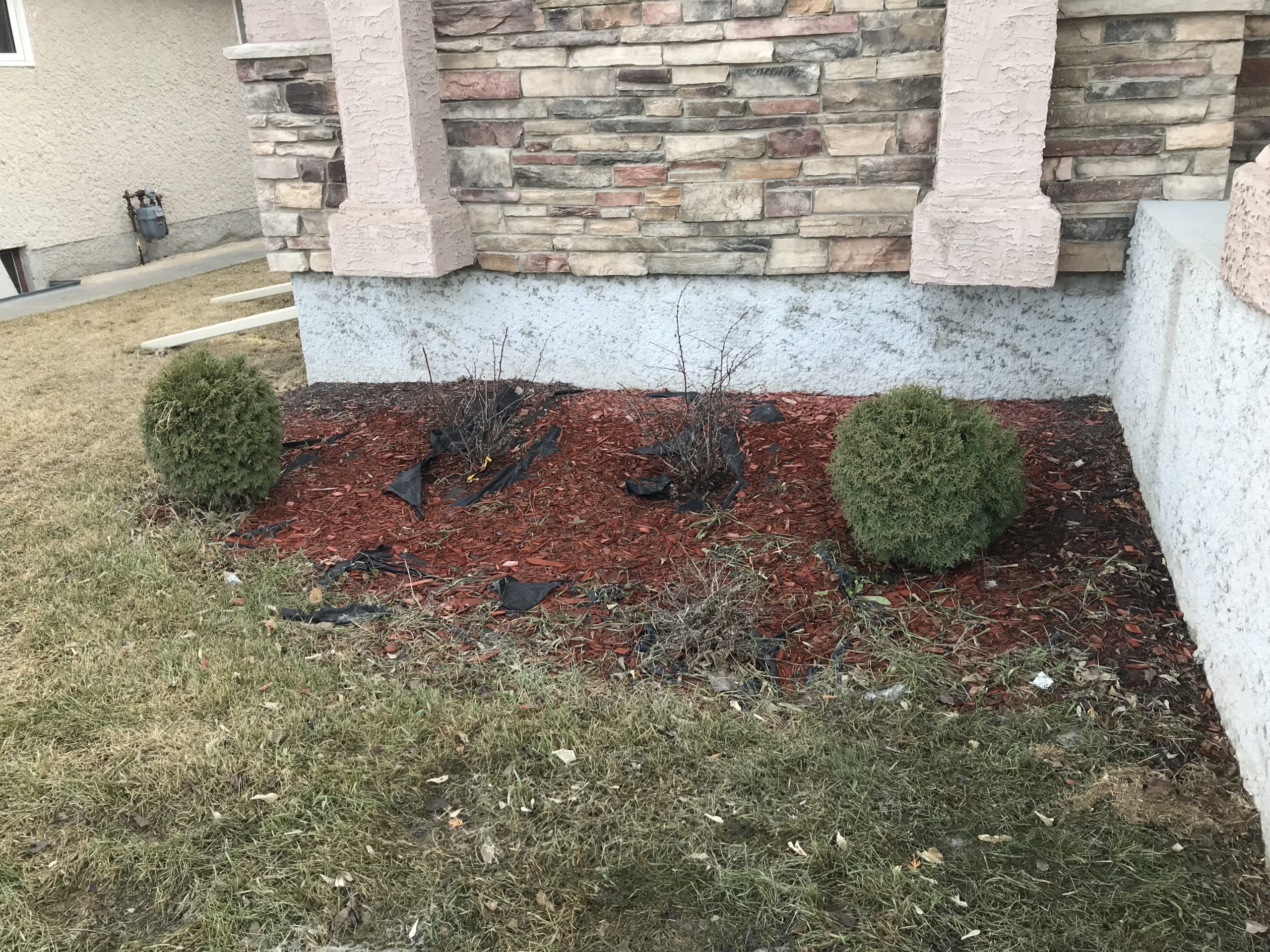 Foundation area before rock bed